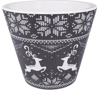 Кашпо bmc КШ-4106 Классика Зимняя сказка серый, d 19, h 19 см, 3 л 061581