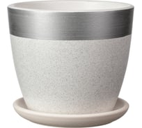 Горшок ООО КОМПОЗИТ Голден  бутон №8 бело-серый КБ-Б8-286-0323