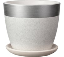 Горшок ООО КОМПОЗИТ Голден бутон №7 бело-серое КБ-Б7-286-0322