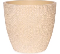 Кашпо ООО КОМПОЗИТ Ротанг бутон №8 бежевое КБ-Б8-256-38 КБ-Б8к-256-38