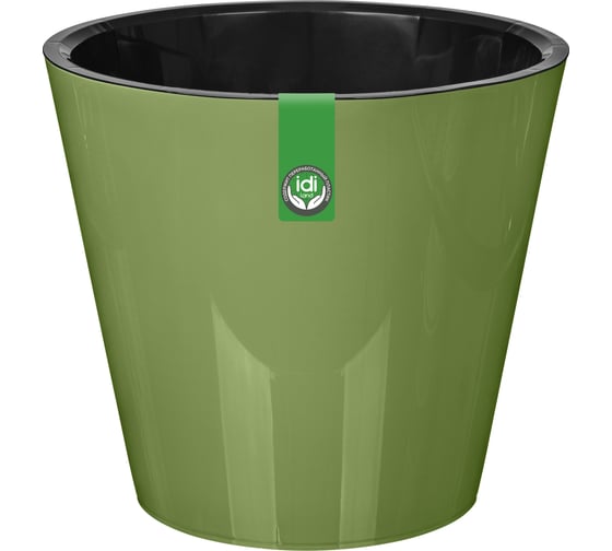 Горшок для цветов Idiland Rosemary D 200 мм, 4 л, с дренажной вставкой, зеленый 221600118/01 1