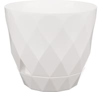Горшок для цветов Idiland Laurel D 175 мм, 2.3 л, с поддоном, белый 221610929/01