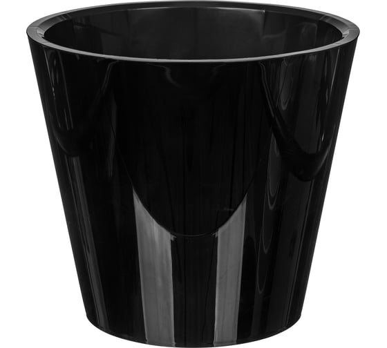 Горшок для цветов Idiland Rosemary D 230 мм, 5 л, с дренажной вставкой, черный 221605930/01 1