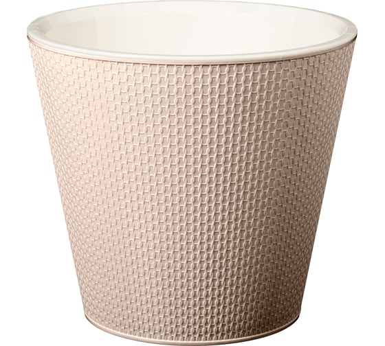 Горшок для цветов Idiland Velvet D 330 мм, 16 л, на колесиках, бежевый 221600527/01