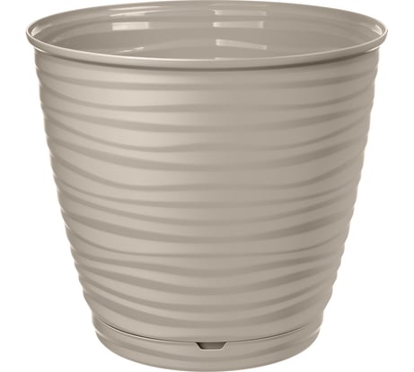 Горшок для цветов Idiland Saffron D 177 мм, 2.6 л, с поддоном, бежевый 221610227/01