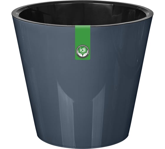 Горшок для цветов Idiland Rosemary D 200 мм, 4 л, с дренажной вставкой, серый 221600135/01 1