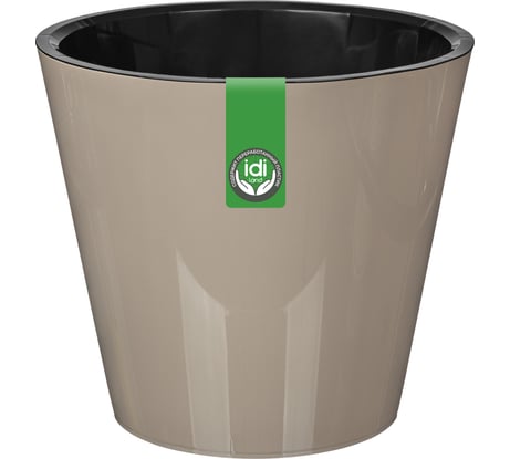 Горшок для цветов Idiland Rosemary D 160 мм, 1.6 л, с дренажной вставкой, бежевый 221605427/01