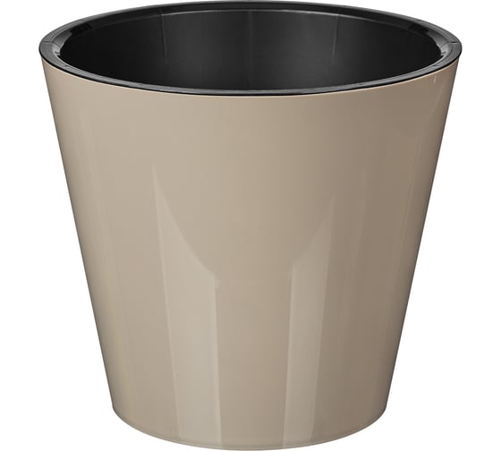 Горшок для цветов Idiland Rosemary D 160 мм, 1.6 л, с дренажной вставкой, бежевый 221605427/01