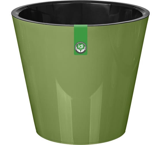 Горшок для цветов Idiland Rosemary D 230 мм, 5 л, с дренажной вставкой, зеленый 221605918/01
