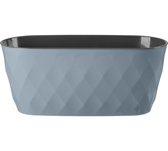 Горшок для цветов Idiland Laurel 354x152x150 мм, 5 л, с дренажной вставкой, серый 221611135/03