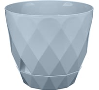 Горшок для цветов Idiland Laurel D 220 мм, 4.5 л, с поддоном, серый 221611035/03