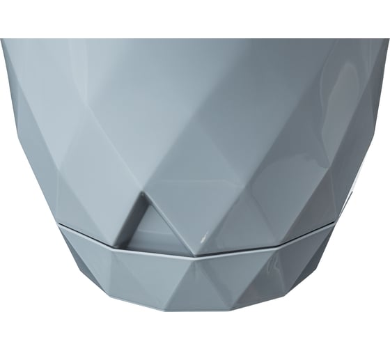 Горшок для цветов Idiland Laurel D 220 мм, 4.5 л, с поддоном, серый 221611035/03
