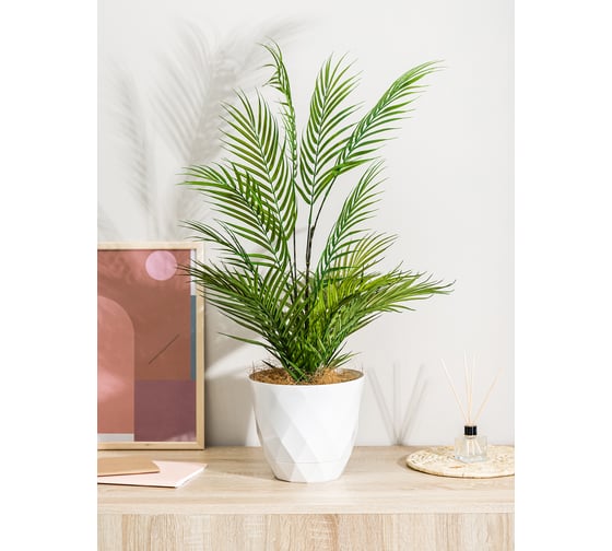 Горшок для цветов Idiland Laurel D 220 мм, 4.5 л, с поддоном, белый 221611029/01