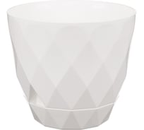 Горшок для цветов Idiland Laurel D 145 мм, 1.3 л, с поддоном, белый 221610829/01