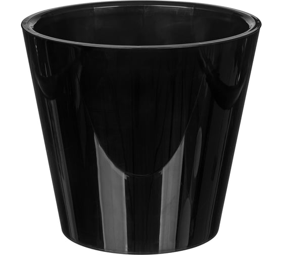 Горшок для цветов Idiland Rosemary D 200 мм, 4 л, с дренажной вставкой, черный 221600130/01 1