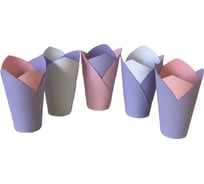 Кашпо Дон Баллон Конус Тюльпан, из фоамирана, микс цветов, 16x10x6 см, 1 шт. 12/1КНТ