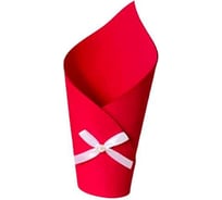 Кашпо Дон Баллон Конус с бантом, из фоамирана, красный, 23x11x6 см, 1 шт. 195/589Кнс