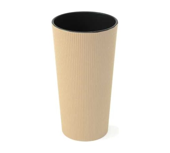 Кашпо LAMELA Sp.z o. 875 LILIA ECO jumper d 25, h 47 см песочный с вкладышем 069768 1