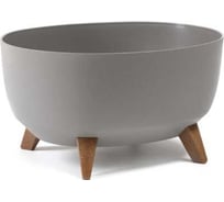 Кашпо LAMELA Sp.z o. 924 овальное ROMA ECO на ножках 43x34,7, h 18,5 см 18 л серый 069780