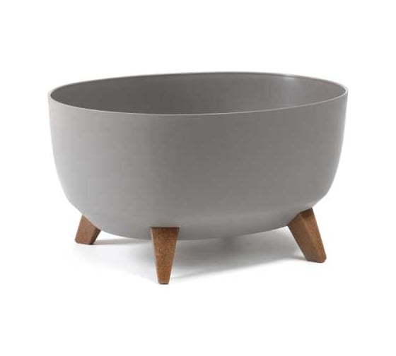 Кашпо LAMELA Sp.z o. 924 овальное ROMA ECO на ножках 43x34,7, h 18,5 см 18 л серый 069780