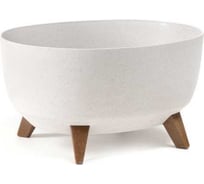 Кашпо LAMELA Sp.z o. 924 овальное ROMA ECO на ножках 43x34,7, h 18,5 см 18 л белый 069777