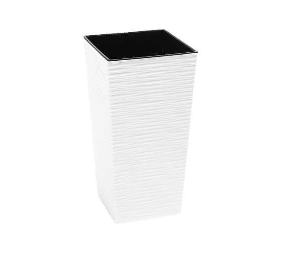 Кашпо LAMELA Sp.z o. 593 FINEZJA 35x35x68 dluto белый с вкладышем 050102 1