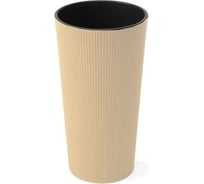 Кашпо LAMELA Sp.z o. 874 LILIA ECO jumper d 19, h 36,4 см песочный с вкладышем 069767
