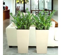 Кашпо LAMELA Sp.z o. 541 FINEZJA 35х35 h 68 см крем с вкладышем 060635