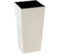 Кашпо LAMELA Sp.z o. 593 FINEZJA 35x35x68 dluto крем с вкладышем 050103