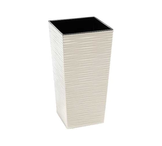 Кашпо LAMELA Sp.z o. 593 FINEZJA 35x35x68 dluto крем с вкладышем 050103