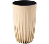 Кашпо LAMELA Sp.z o. 986 MIRA ECO wood высокая с вкладышем d 25, h 42 см песочный 069791