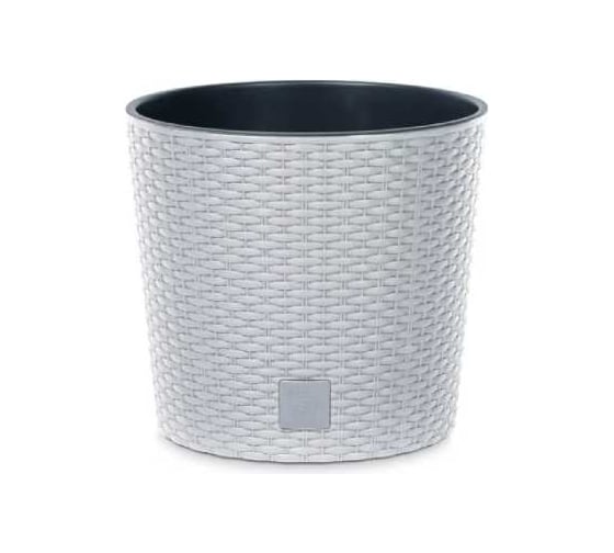 Кашпо Prosperplast d RTUS250L-S449 RATO ROUND d 25 h 22,4 см 7,5 л белый с вкладышем 069970 1