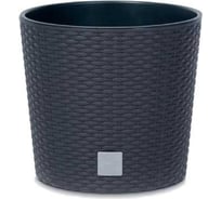 Кашпо Prosperplast d RTUS250L-S433 RATO ROUND d 25 h 22,4 см 7,5 л антрацит с вкладышем 069969