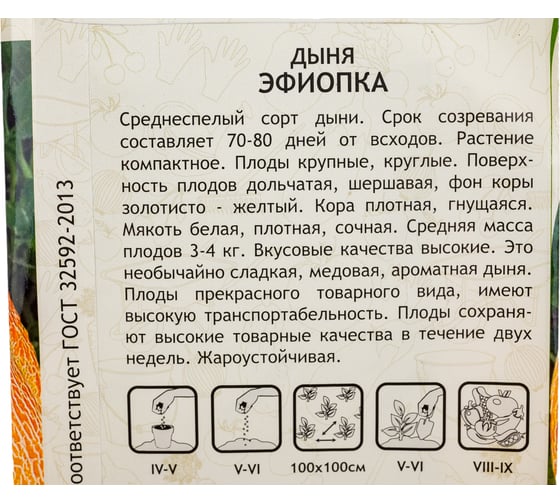 Семена Садовита Дыня Эфиопка 15 шт. 00216518