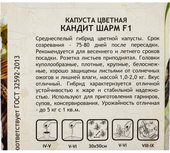 Семена Садовита Капуста цветная Кандит Шарм F1 10 шт. Sakata 00216421