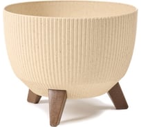 Кашпо LAMELA Sp.z o. 964 ROMA ECO wood Jumper на ножках, d 33, h 22 см, 12.4 л, песочный 069790
