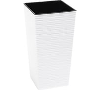 Кашпо LAMELA Sp.z o. 593 FINEZJA dluto 35x35x68, графит с вкладышем 050104