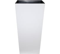 Кашпо LAMELA Sp.z o. 541 FINEZJA 35х35, h-68 см, белый с вкладышем 065358