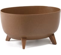 Овальное кашпо LAMELA Sp.z o. 924 ROMA ECO на ножках, 43x34,7, h 18,5 см, 18 л, песочный 069779