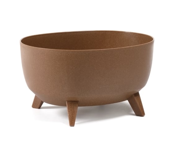 Овальное кашпо LAMELA Sp.z o. 924 ROMA ECO на ножках, 43x34,7, h 18,5 см, 18 л, песочный 069779 1