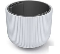 Кашпо Prosperplast DBML350-S449 MILLY d 35, h 29 см, белый, с вкладышем 069753
