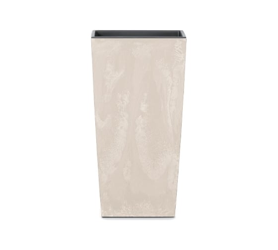 Кашпо Prosperplast DURS400E-CY700 Urbi Square Effect квадрат, d 40x40 см, h 75 см, крем, с вкладышем 067312 1