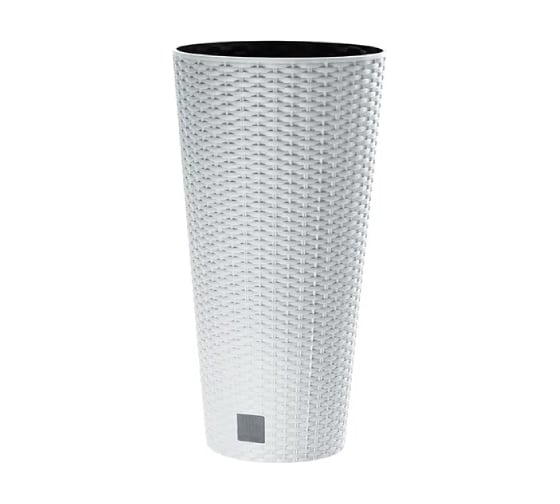 Высокое кашпо Prosperplast DRTUS250-S449 RATO TUBUS d 25, h 47,6 см, 9 л, белый, с вкладышем 069958