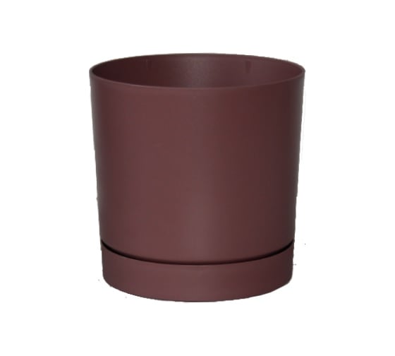 Кашпо Prosperplast DPOP350-7587U TUBO P прикреплен поддон, d 33,8, h 32,6 см, 22,5 л, кирпичный 070023