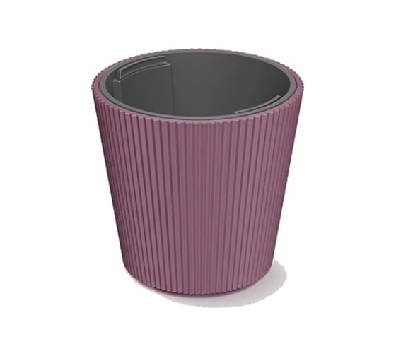 Кашпо Prosperplast DBMI240-4985U MILLY d 24, h 22,7 см, 4,5 л, марсала с вкладышем 069891 1