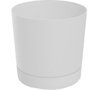 Кашпо Prosperplast DPOP240-S449 TUBO P прикреплен поддон, d 24, h 23 см, 8 л, белый 070011