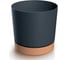 Кашпо Prosperplast DPOD350-S433/4665W TUBO PM прикреплен поддон, d 33,8, h 32,6 см, 22,5 л, антрацит/коричневый 070046 1