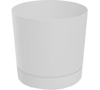 Кашпо Prosperplast DPOP400-S449 TUBO P прикреплен поддон, d 39, h 37,5 см, 35 л, белый 070032