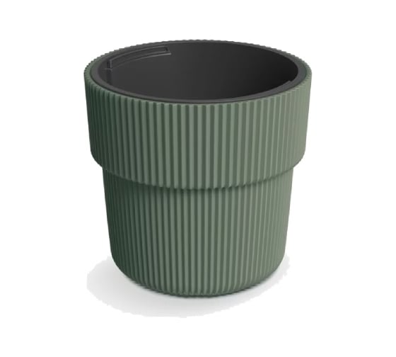 Кашпо Prosperplast DBMIR400-2411U MILLY d 39, h 37 см, 20 л, зеленый, с вкладышем 069847
