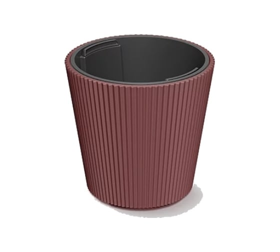 Кашпо Prosperplast DBMI240-7587U MILLY d 24, h 22,7 см, 4,5 л, кирпичный, с вкладышем 069892